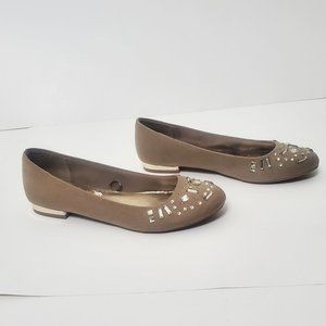 Report Suede Flats with Bling